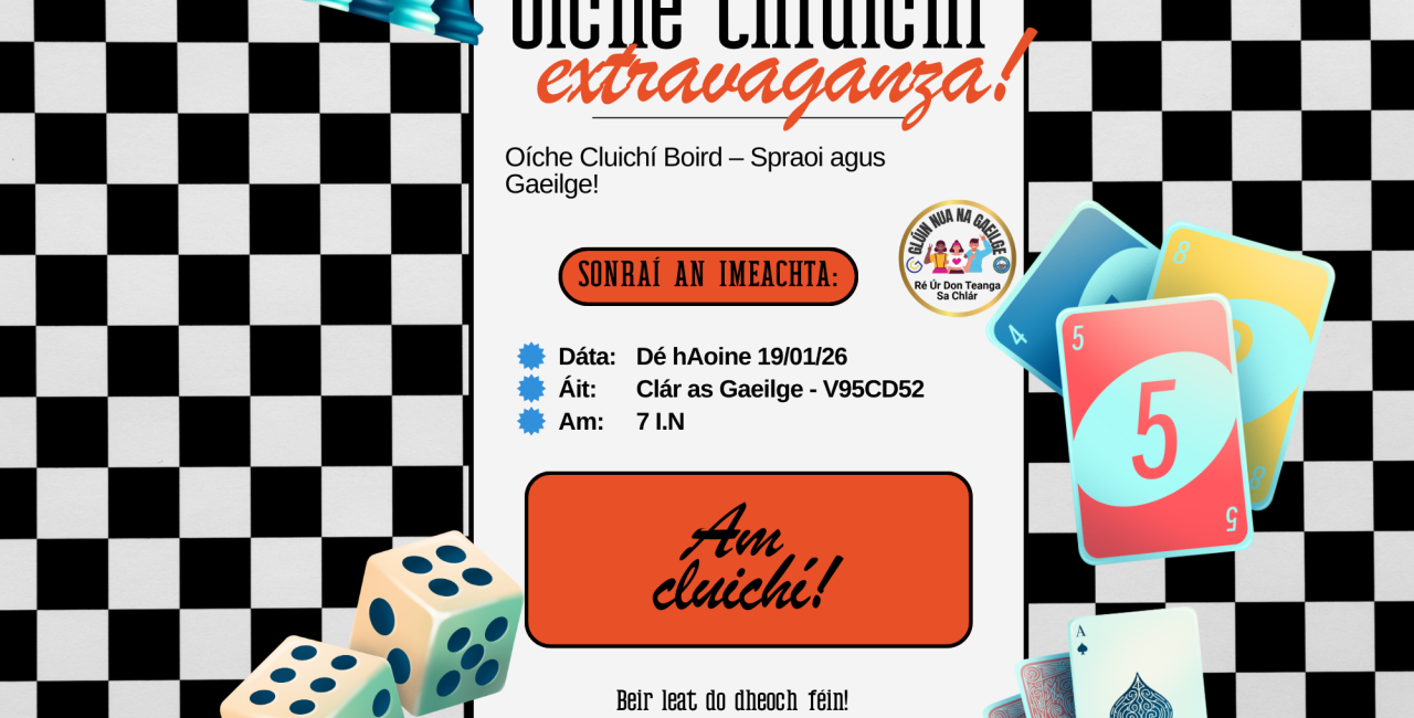 Oíche Chluichí Boird 🎲As Gaeilge 🌟